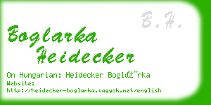 boglarka heidecker business card